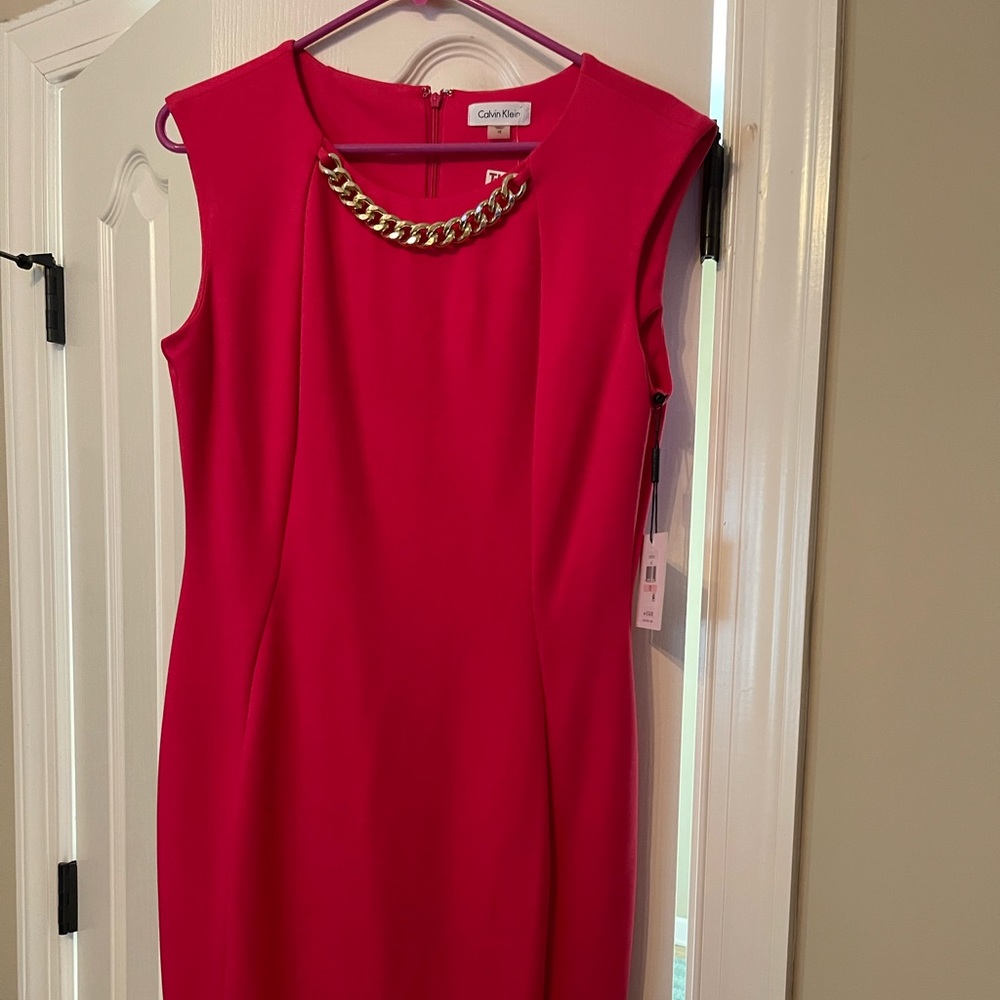 Pink Calvin Klein Sleeveless Dress!! Never Worn. NWT